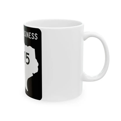 Texas Business FM 1015 (Texas) (Road Sign) White Coffee Mug - Go Mug Yourself