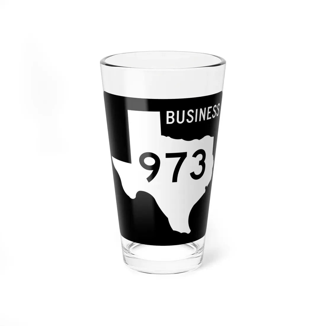 Texas Business FM 973 (Texas) (Road Sign) Pint Glass 16oz 16oz - Go Mug Yourself