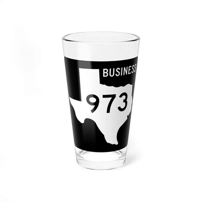 Texas Business FM 973 (Texas) (Road Sign) Pint Glass 16oz 16oz - Go Mug Yourself