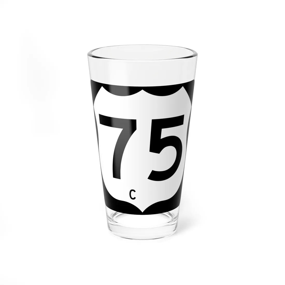 Texas Business US 75-C (Texas) (Road Sign) Pint Glass 16oz 16oz - Go Mug Yourself