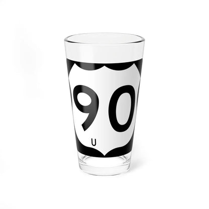Texas Business US 90-U (Texas) (Road Sign) Pint Glass 16oz 16oz - Go Mug Yourself