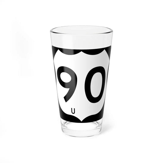 Texas Business US 90-U (Texas) (Road Sign) Pint Glass 16oz 16oz - Go Mug Yourself