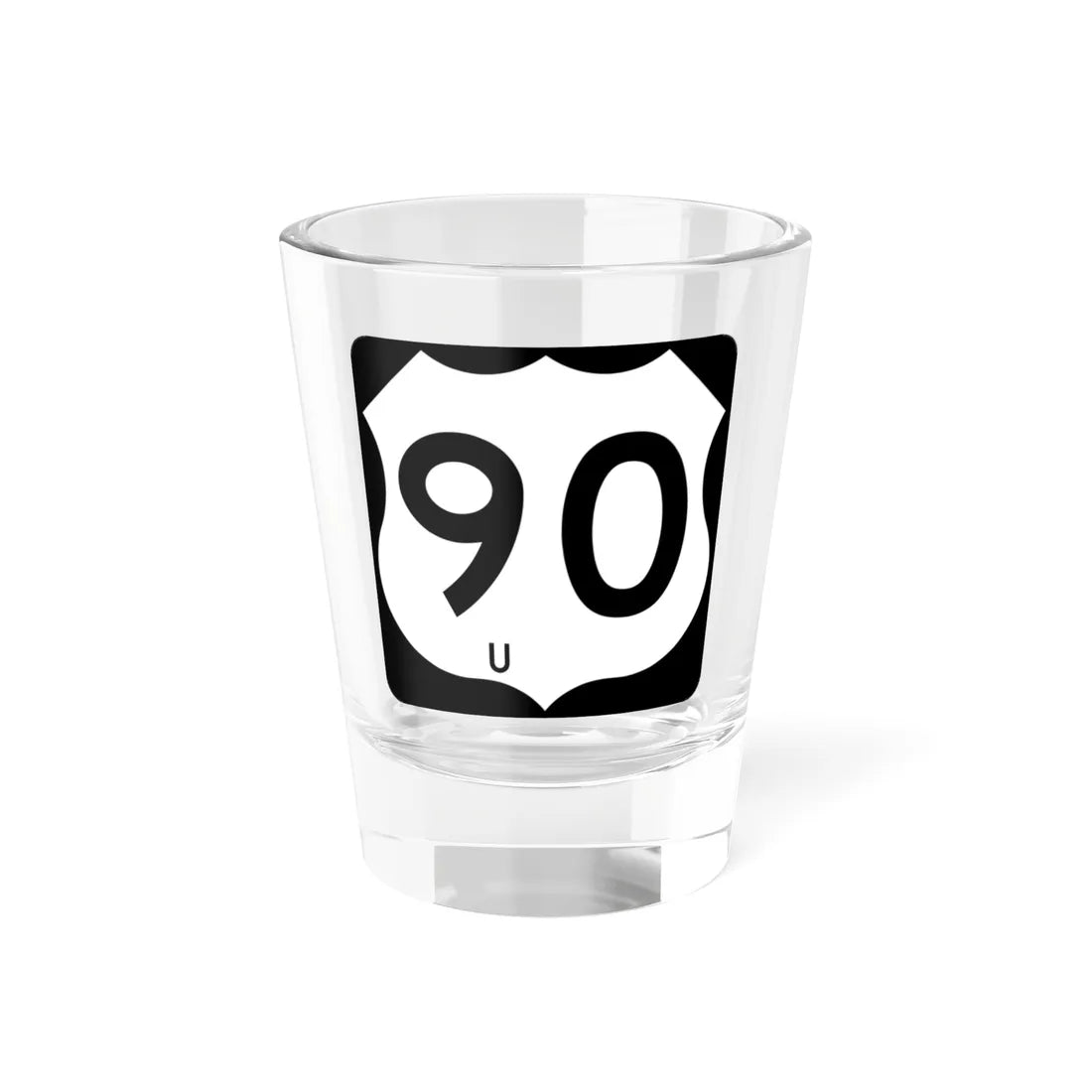 Texas Business US 90-U (Texas) (Road Sign) Shot Glass 1.5oz 1.5oz - Go Mug Yourself