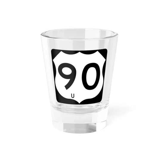Texas Business US 90-U (Texas) (Road Sign) Shot Glass 1.5oz 1.5oz - Go Mug Yourself