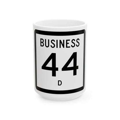 Texas Business XX-X (Texas) (Road Sign) White Coffee Mug 15oz - Go Mug Yourself