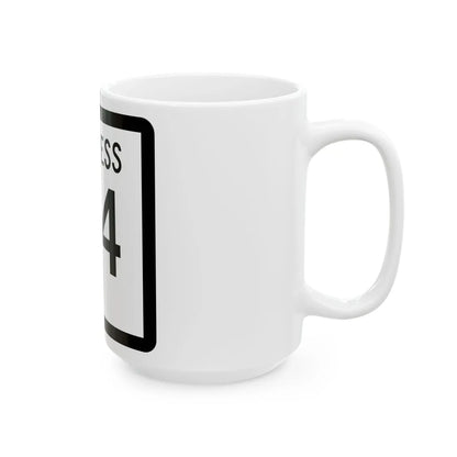 Texas Business XX-X (Texas) (Road Sign) White Coffee Mug - Go Mug Yourself