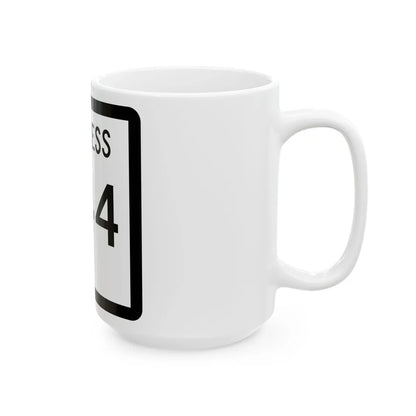 Texas Business XXX-X (Texas) (Road Sign) White Coffee Mug - Go Mug Yourself