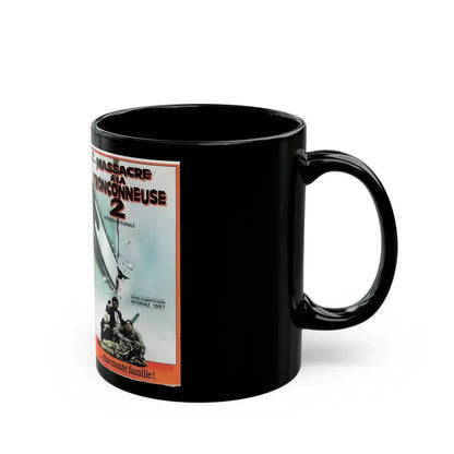 TEXAS CHAINSAW MASSACRE 2 FRENCH FRANCE (VHS COVER) - Black Coffee Mug - Go Mug Yourself