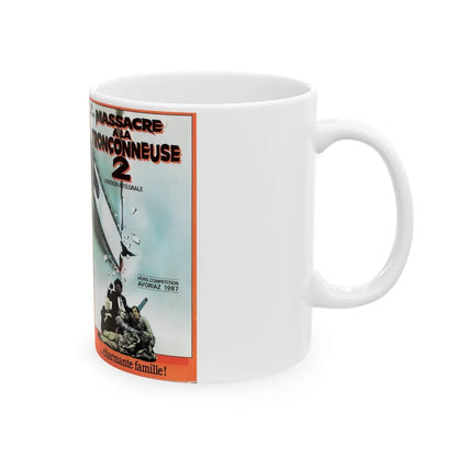 TEXAS CHAINSAW MASSACRE 2 FRENCH FRANCE (VHS COVER) - White Coffee Mug-Go Mug Yourself