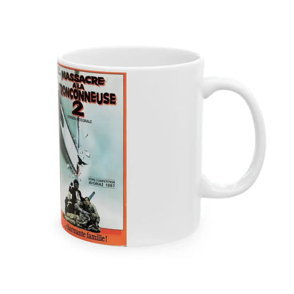 TEXAS CHAINSAW MASSACRE 2 FRENCH FRANCE (VHS COVER) - White Coffee Mug - Go Mug Yourself