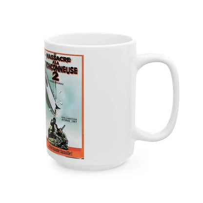 TEXAS CHAINSAW MASSACRE 2 FRENCH FRANCE (VHS COVER) - White Coffee Mug - Go Mug Yourself
