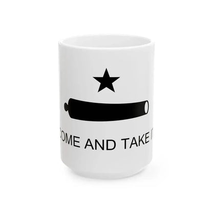 Texas Flag Come and Take It (United States) White Coffee Mug 15oz - Go Mug Yourself