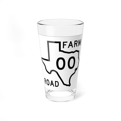 Texas FM 00 1956 template (Texas) (Road Sign) Pint Glass 16oz 16oz - Go Mug Yourself