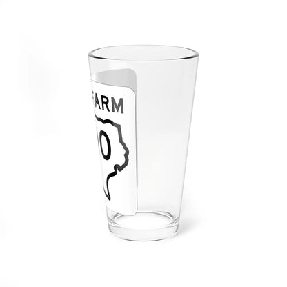 Texas FM 00 1956 template (Texas) (Road Sign) Pint Glass 16oz - Go Mug Yourself