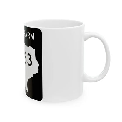 Texas FM 1583 (Texas) (Road Sign) White Coffee Mug - Go Mug Yourself