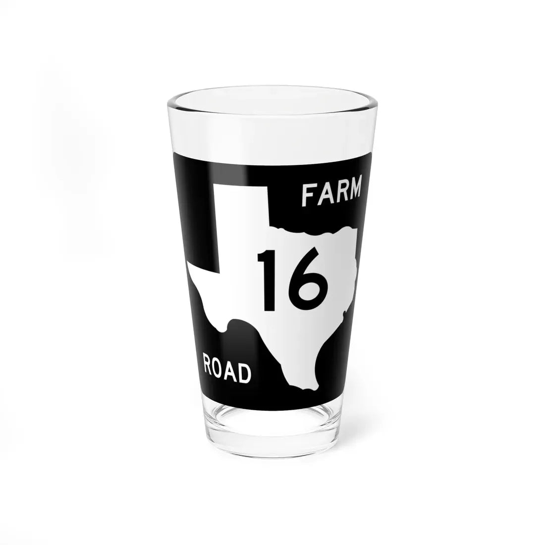 Texas FM 16 (Texas) (Road Sign) Pint Glass 16oz 16oz - Go Mug Yourself