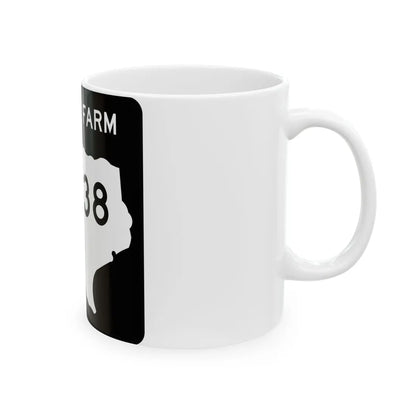 Texas FM 1638 (Texas) (Road Sign) White Coffee Mug - Go Mug Yourself