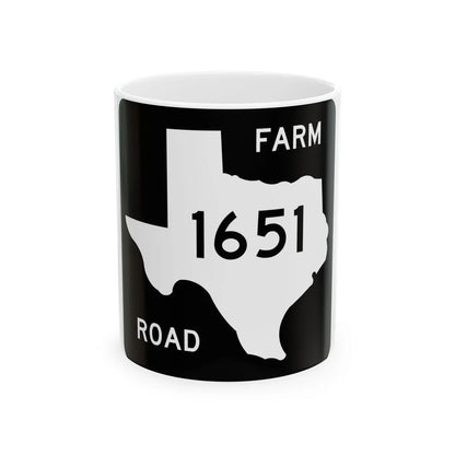 Texas FM 1651 (Texas) (Road Sign) White Coffee Mug 11oz - Go Mug Yourself
