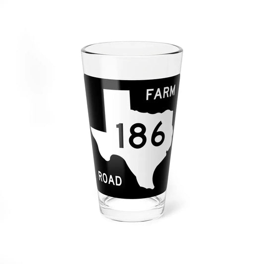 Texas FM 186 (Texas) (Road Sign) Pint Glass 16oz 16oz - Go Mug Yourself