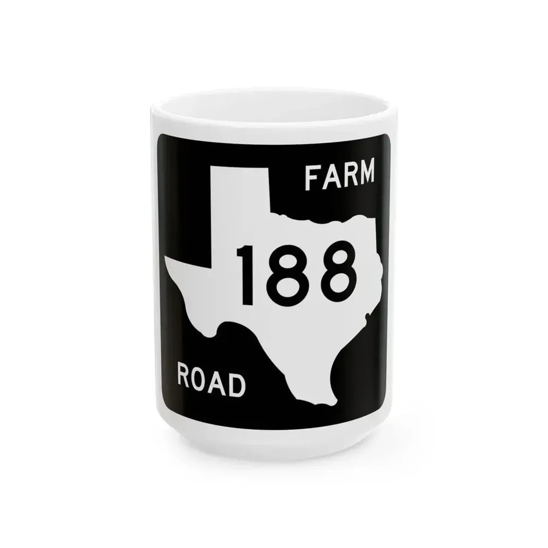 Texas FM 188 (Texas) (Road Sign) White Coffee Mug 15oz - Go Mug Yourself