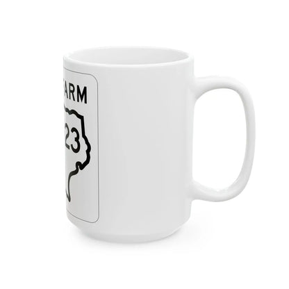 Texas FM 2023 1956 (Texas) (Road Sign) White Coffee Mug - Go Mug Yourself
