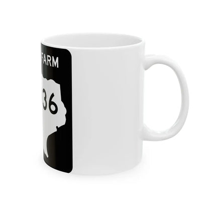 Texas FM 2036 (Texas) (Road Sign) White Coffee Mug - Go Mug Yourself