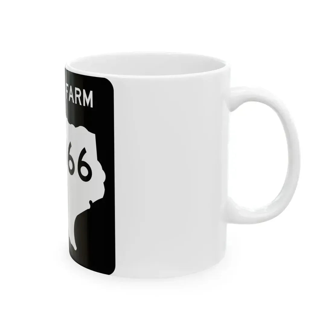 Texas FM 2066 (Texas) (Road Sign) White Coffee Mug - Go Mug Yourself
