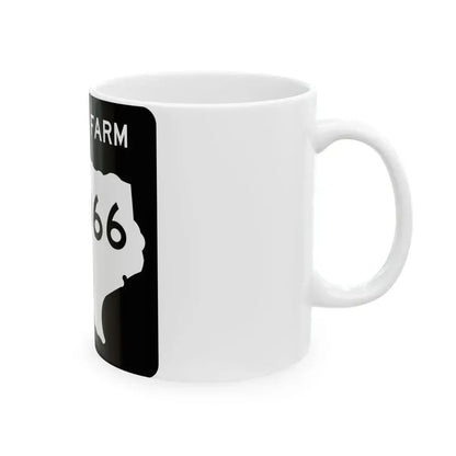 Texas FM 2066 (Texas) (Road Sign) White Coffee Mug - Go Mug Yourself