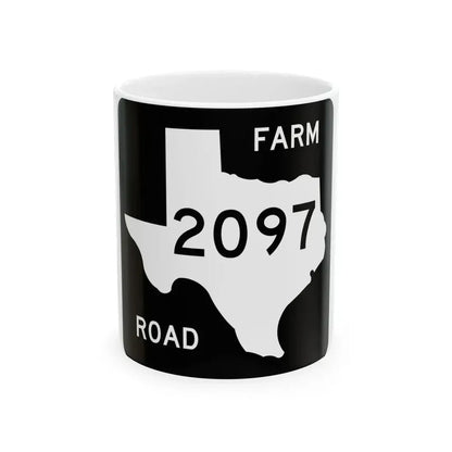 Texas FM 2097 (Texas) (Road Sign) White Coffee Mug 11oz - Go Mug Yourself