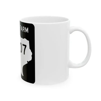 Texas FM 2107 (Texas) (Road Sign) White Coffee Mug - Go Mug Yourself