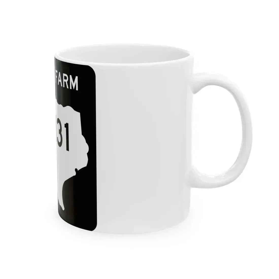 Texas FM 2131 (Texas) (Road Sign) White Coffee Mug - Go Mug Yourself