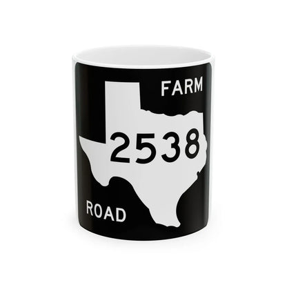 Texas FM 2538 (Texas) (Road Sign) White Coffee Mug 11oz - Go Mug Yourself