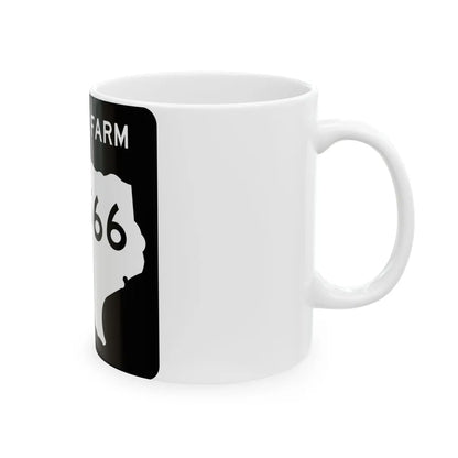 Texas FM 2566 (Texas) (Road Sign) White Coffee Mug - Go Mug Yourself
