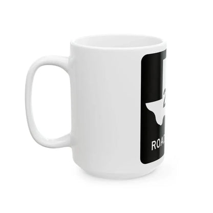 Texas FM 2585 (Texas) (Road Sign) White Coffee Mug - Go Mug Yourself