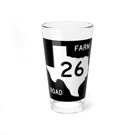 Texas FM 26 (Texas) (Road Sign) Pint Glass 16oz 16oz - Go Mug Yourself