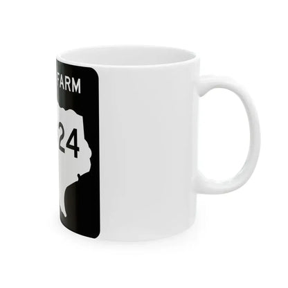 Texas FM 3024 (Texas) (Road Sign) White Coffee Mug - Go Mug Yourself