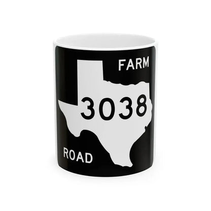 Texas FM 3038 (Texas) (Road Sign) White Coffee Mug 11oz - Go Mug Yourself
