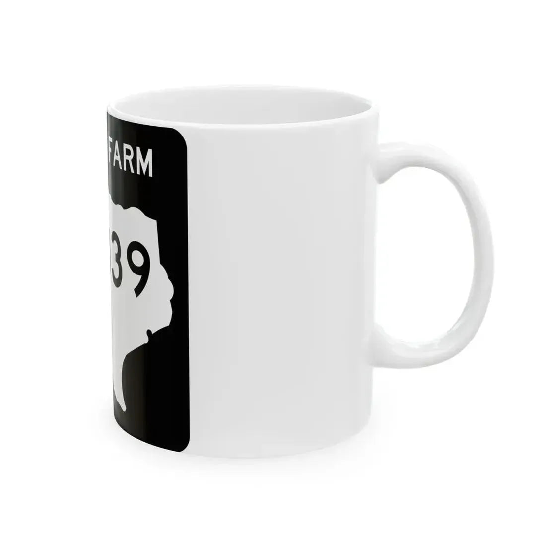 Texas FM 3039 (Texas) (Road Sign) White Coffee Mug - Go Mug Yourself