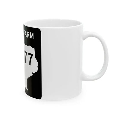 Texas FM 3077 (Texas) (Road Sign) White Coffee Mug - Go Mug Yourself