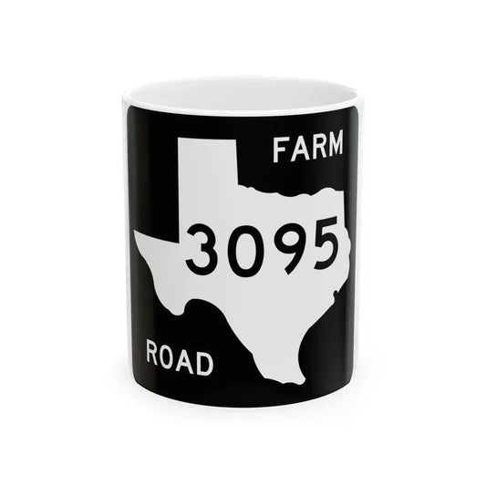 Texas FM 3095 (Texas) (Road Sign) White Coffee Mug 11oz - Go Mug Yourself