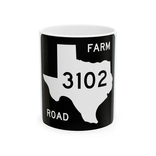 Texas FM 3102 (Texas) (Road Sign) White Coffee Mug 11oz - Go Mug Yourself