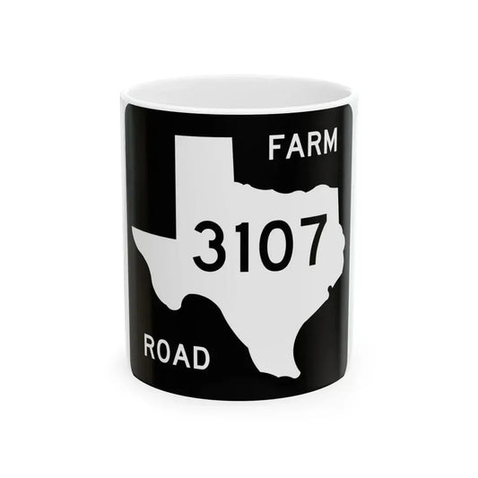Texas FM 3107 (Texas) (Road Sign) White Coffee Mug 11oz - Go Mug Yourself