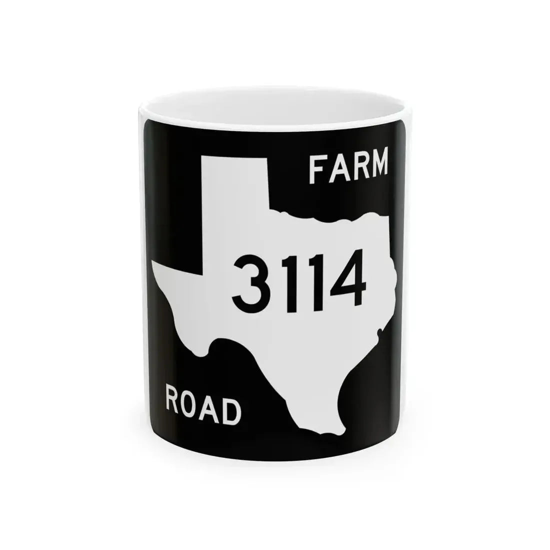 Texas FM 3114 (Texas) (Road Sign) White Coffee Mug 11oz - Go Mug Yourself