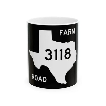 Texas FM 3118 (Texas) (Road Sign) White Coffee Mug 11oz - Go Mug Yourself