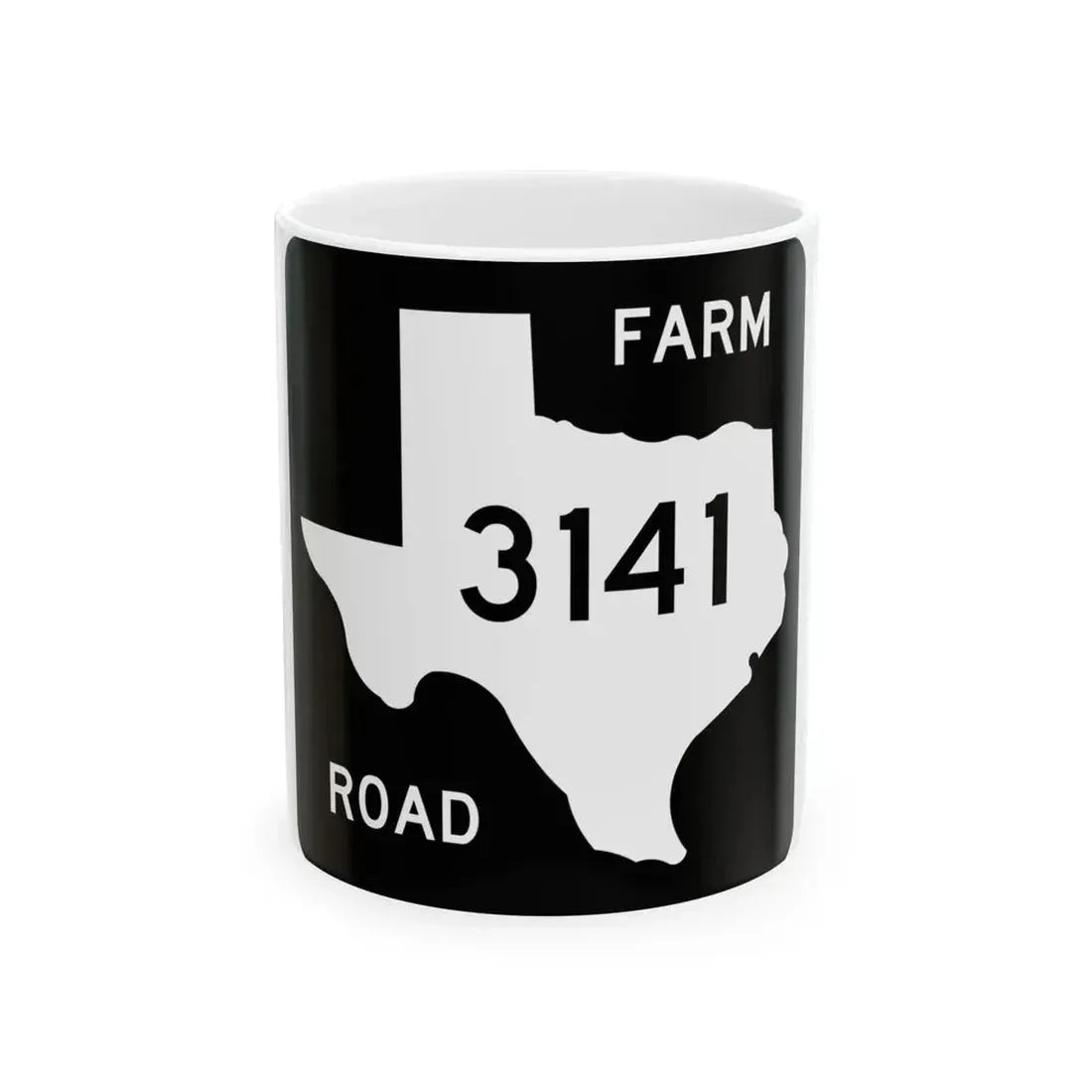 Texas FM 3141 (Texas) (Road Sign) White Coffee Mug 11oz - Go Mug Yourself