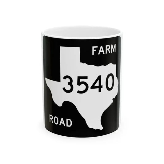 Texas FM 3540 (Texas) (Road Sign) White Coffee Mug 11oz - Go Mug Yourself