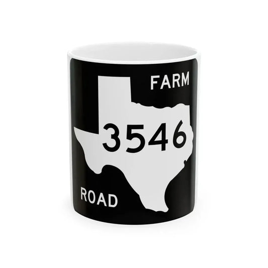 Texas FM 3546 (Texas) (Road Sign) White Coffee Mug 11oz - Go Mug Yourself