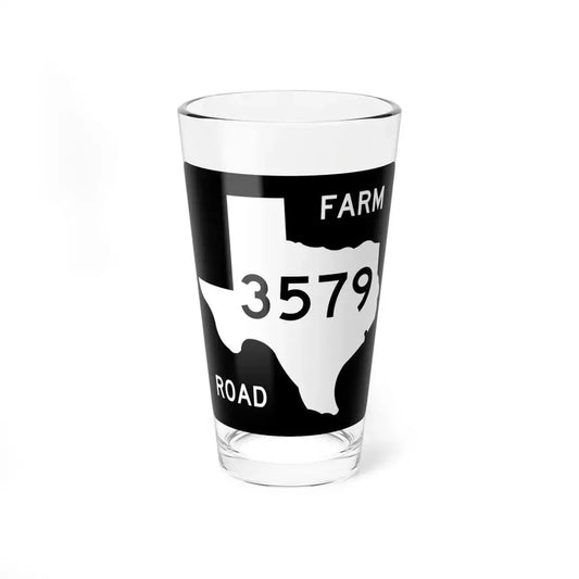 Texas FM 3579 (Texas) (Road Sign) Pint Glass 16oz 16oz - Go Mug Yourself