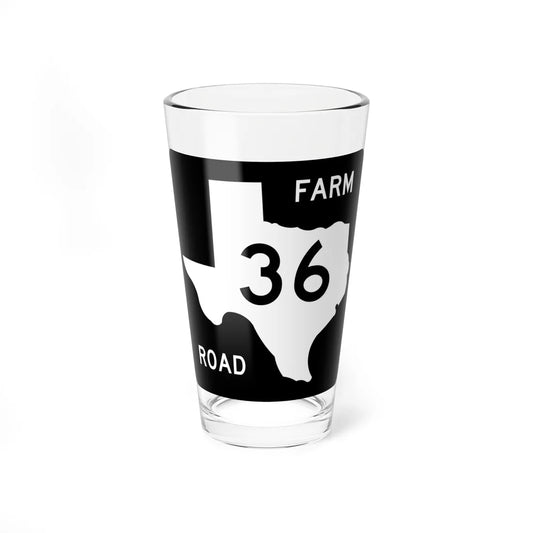 Texas FM 36 (Texas) (Road Sign) Pint Glss 16oz 16oz - Go Mug Yourself
