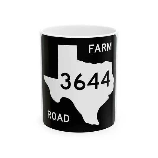 Texas FM 3644 (Texas) (Road Sign) White Coffee Mug 11oz - Go Mug Yourself